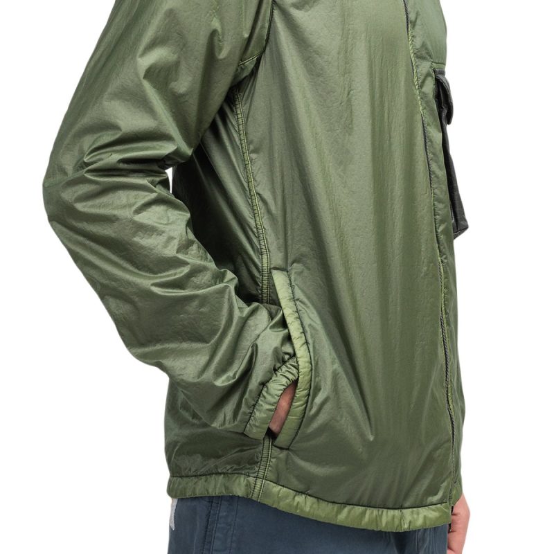 stone island lamy flock overshirt olive 626500