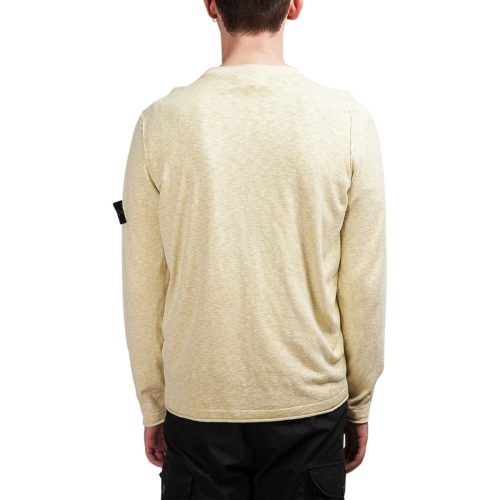 stone island light crewneck knit jumper gelb 432799