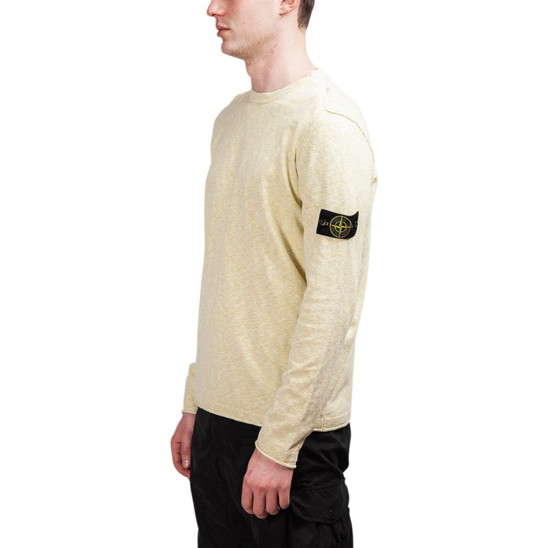 stone island light crewneck knit jumper gelb 703411