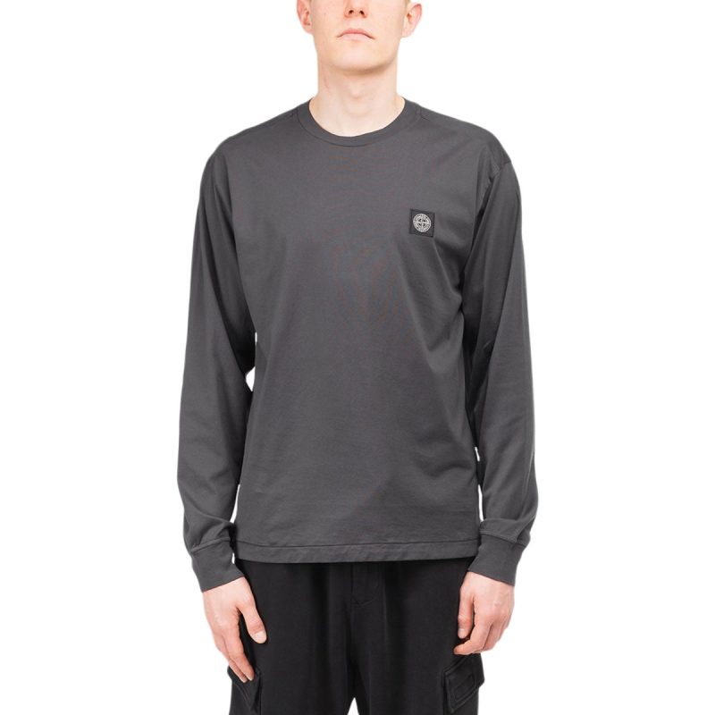 stone island longsleeve anthrazit 370589