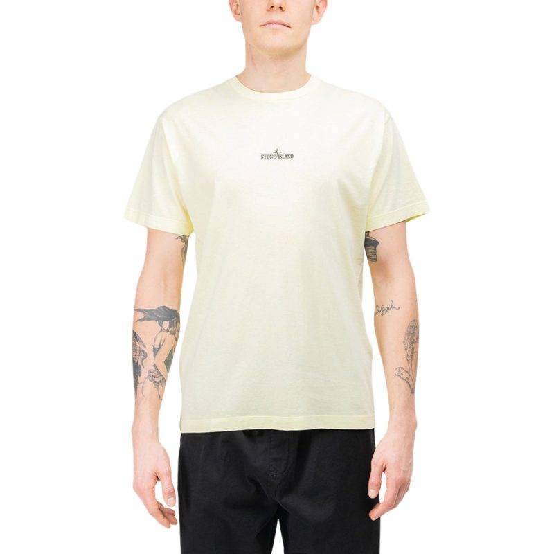 stone island marble three t shirt hellgelb 508604