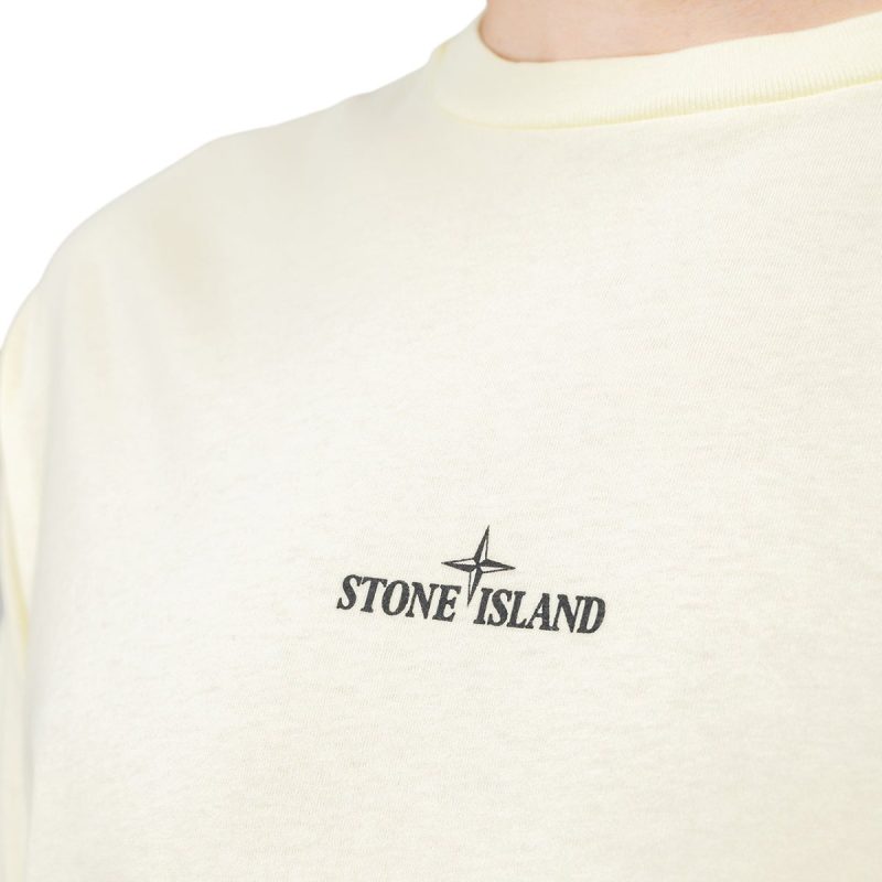 stone island marble three t shirt hellgelb 551808