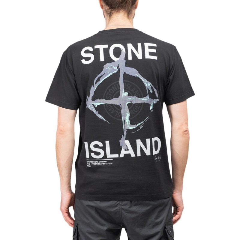 stone island marble three t shirt schwarz 844683