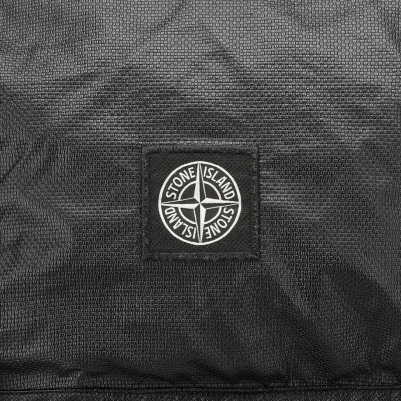 stone island mussola gommate canvas print backpack schwarz 358663