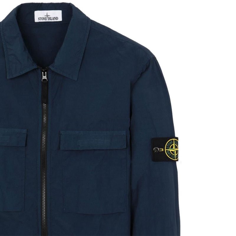 stone island naslan light overshirt navy 217884