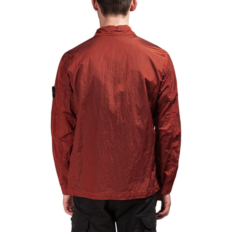 stone island nylon metal ripstop overshirt rot 191564