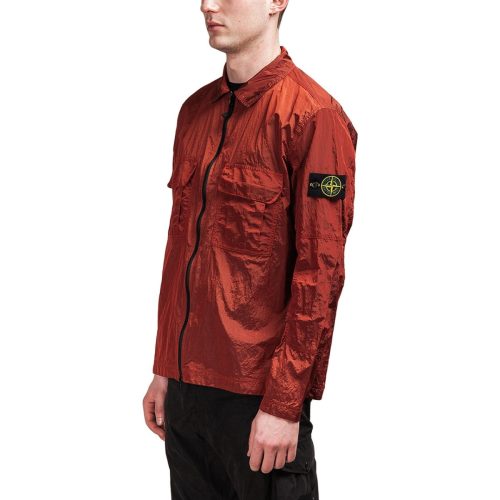 stone island nylon metal ripstop overshirt rot 690627