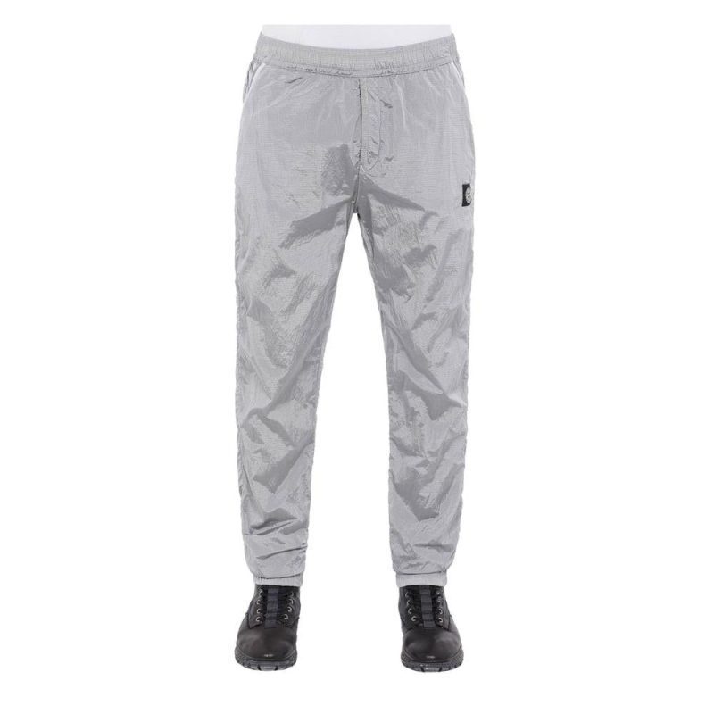 stone island nylon metal ripstop pants silber 395744