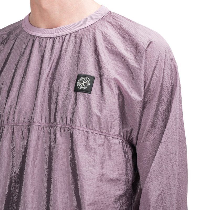 stone island nylon metal ripstop pullover lila 684003