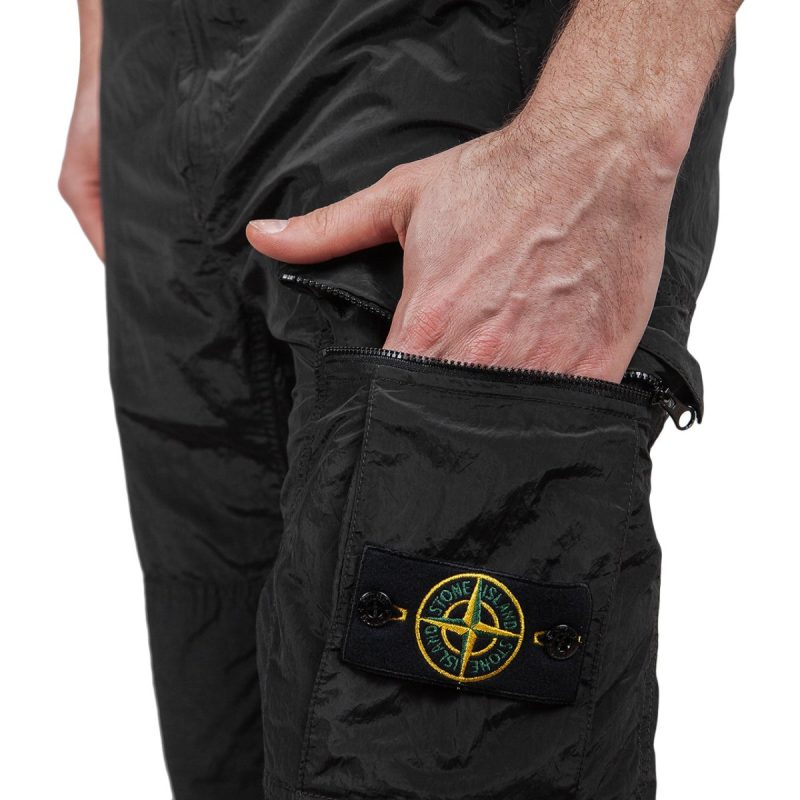 stone island nylon metal ripstop track pant schwarz 144672