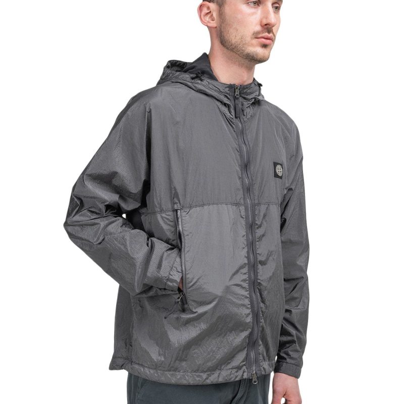 stone island nylon metal watro ripstop jacket anthrazit 355257