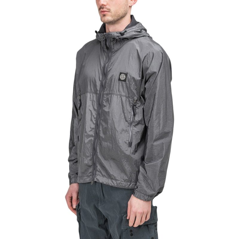 stone island nylon metal watro ripstop jacket anthrazit 675642