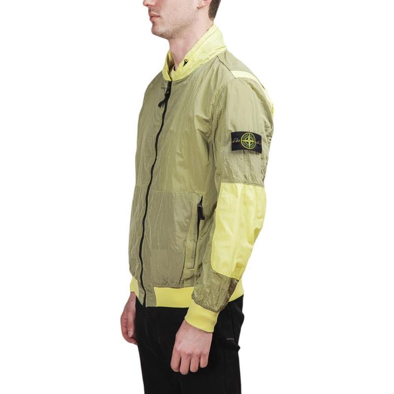 stone island nylon metal watro ripstop jacket gelb 701253