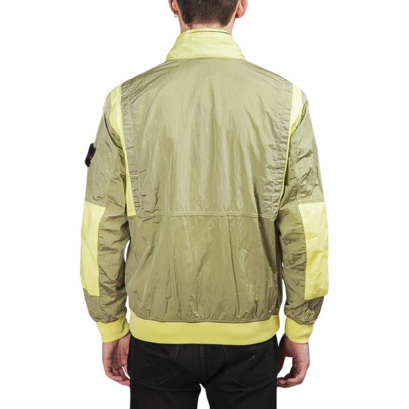 stone island nylon metal watro ripstop jacket gelb 819511