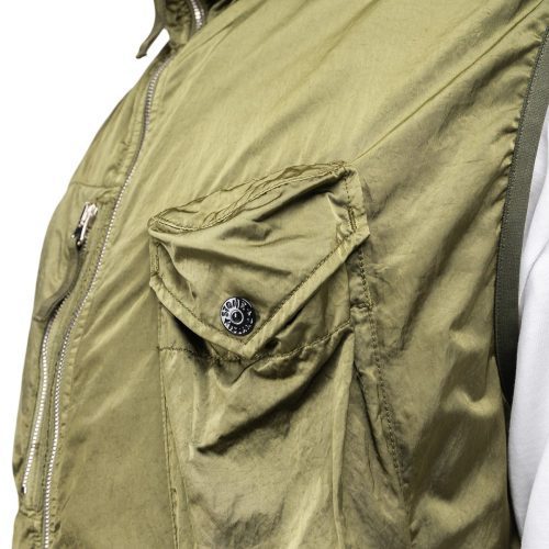 stone island nylon raso tc vest olive 839584