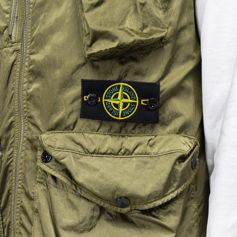 stone island nylon raso tc vest olive 907232