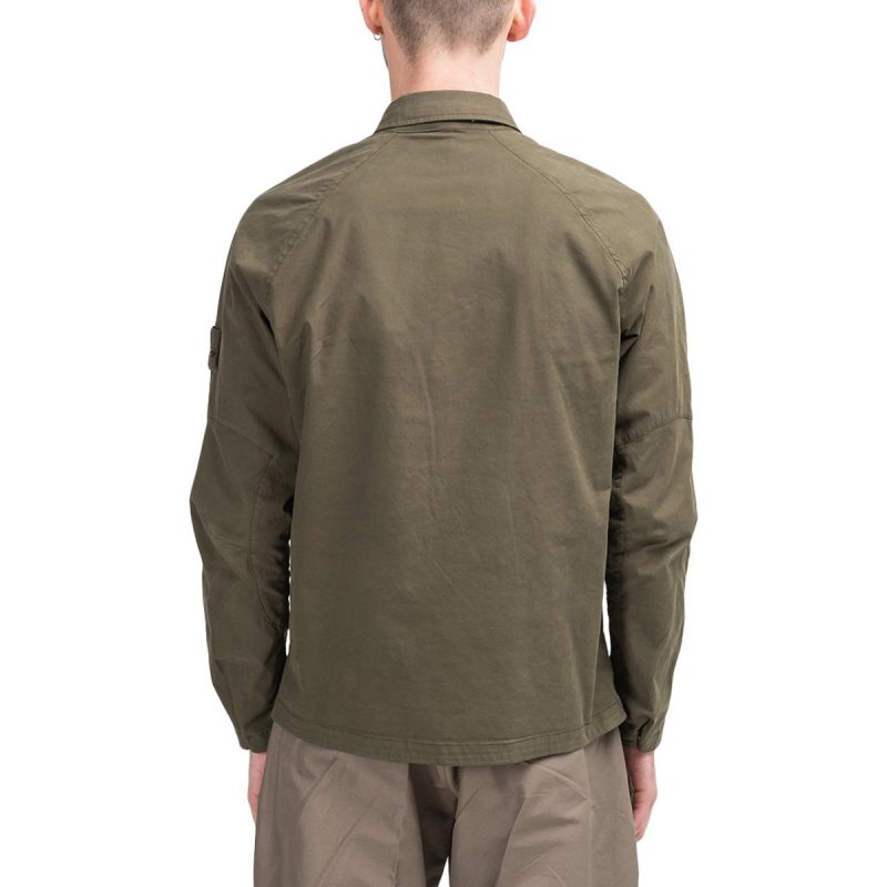 stone island overshirt ghost piece olive 164158