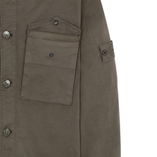 stone island overshirt ghost piece olive 909862