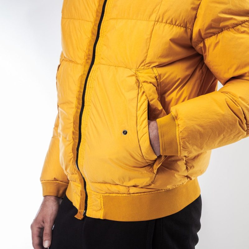 stone island padded jacket gelb 420257