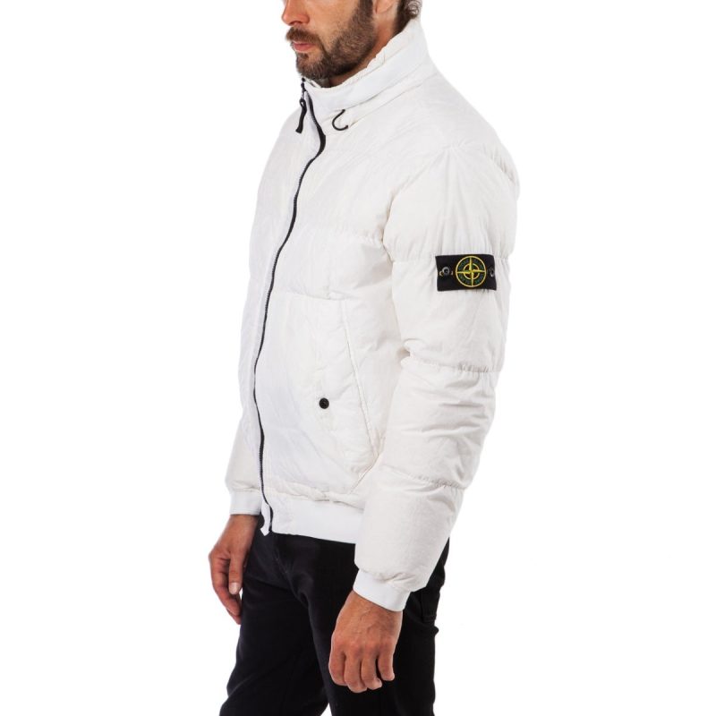 stone island padded jacket weiss 160748