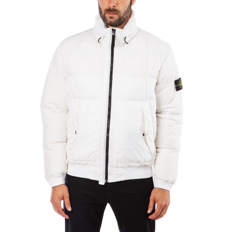 stone island padded jacket weiss 302746