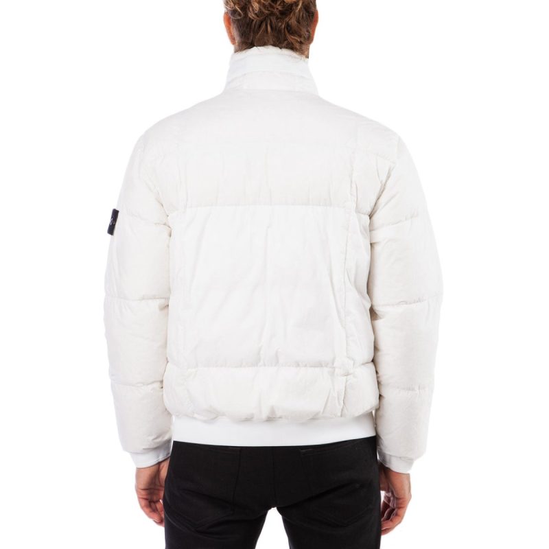 stone island padded jacket weiss 431308