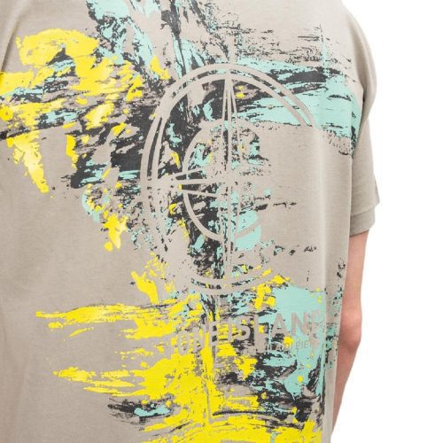 stone island paint stroke 2 t shirt beige 355444