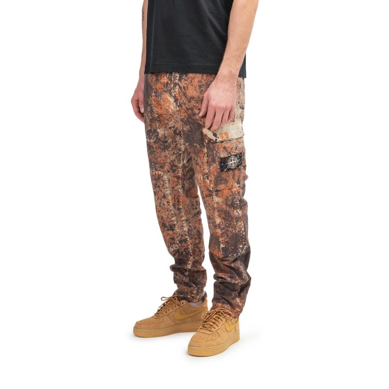 stone island paintball camo pant braun rot 732622