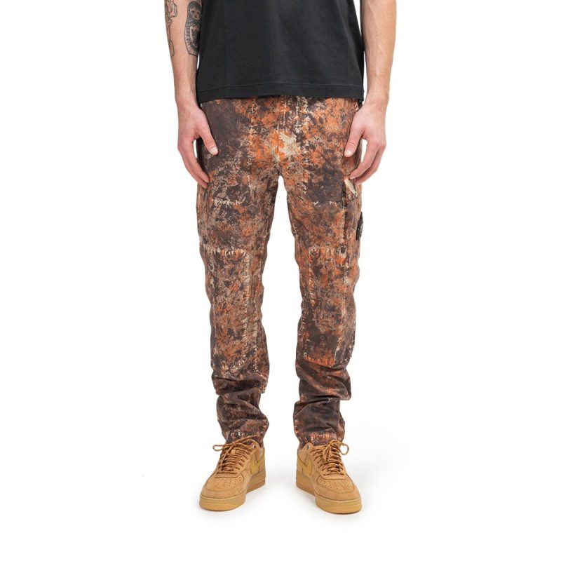 stone island paintball camo pant braun rot 891002