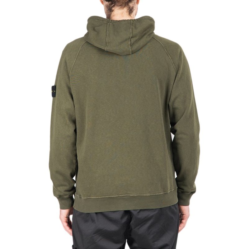 stone island patch hoodie khaki 456404