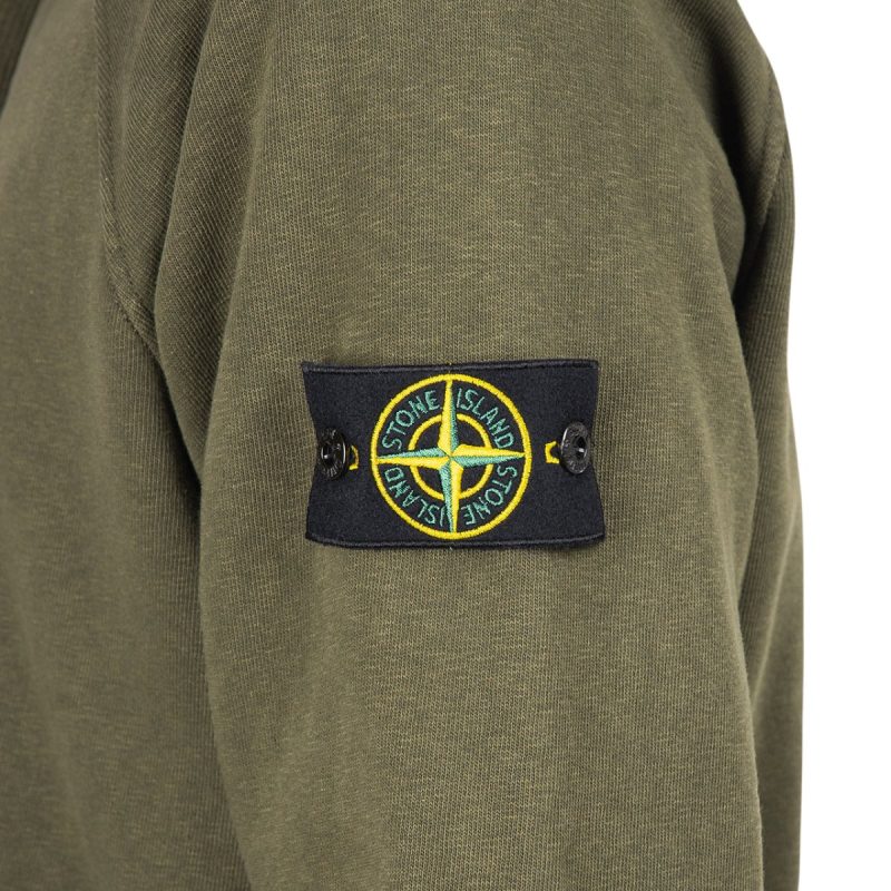 stone island patch hoodie khaki 585049