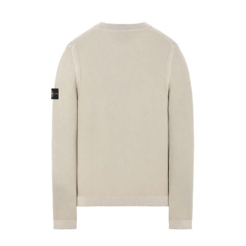 stone island pigment dye knit pullover dunkelbeige 206804