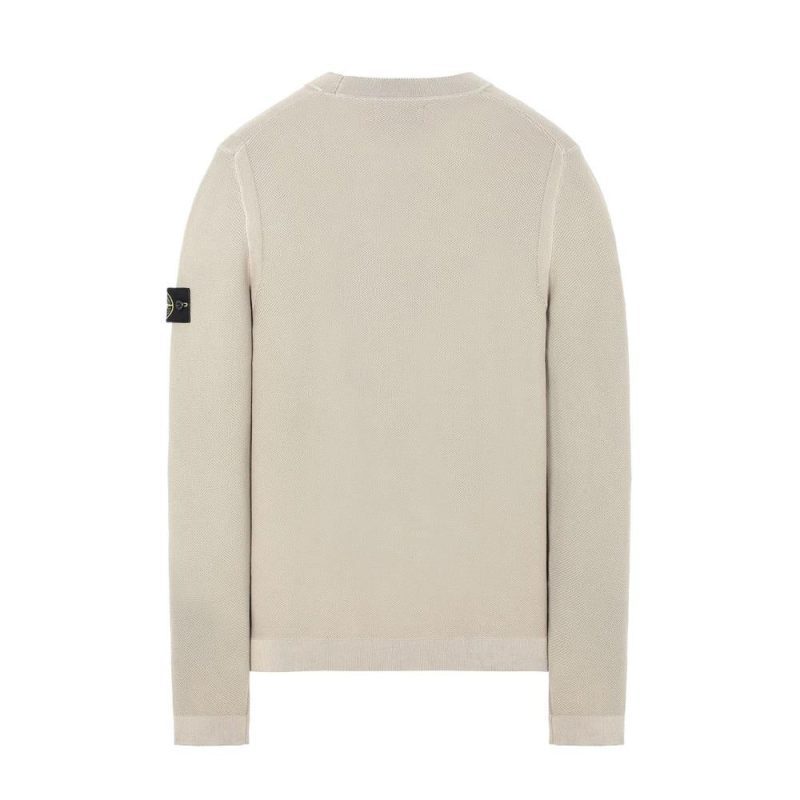 stone island pigment dye knit pullover dunkelbeige 206804