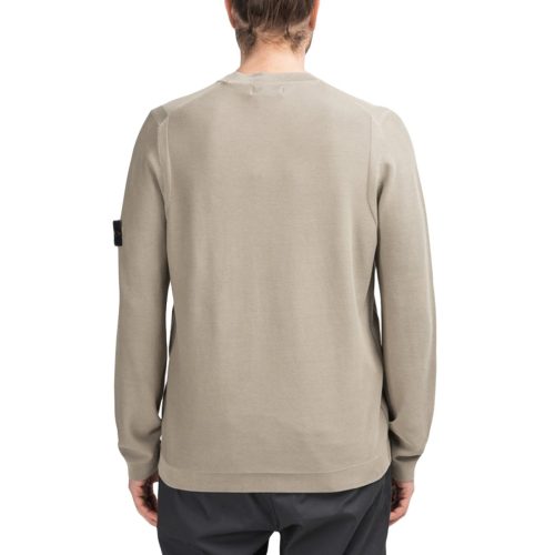 stone island pigment dye knit pullover dunkelbeige 459408