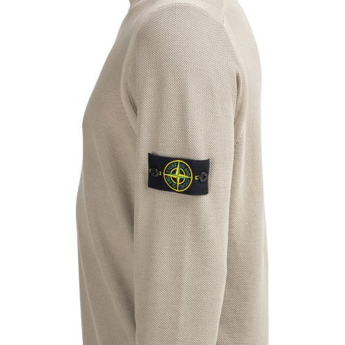 stone island pigment dye knit pullover dunkelbeige 562924