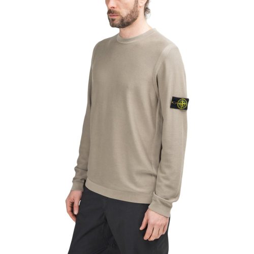 stone island pigment dye knit pullover dunkelbeige 902978