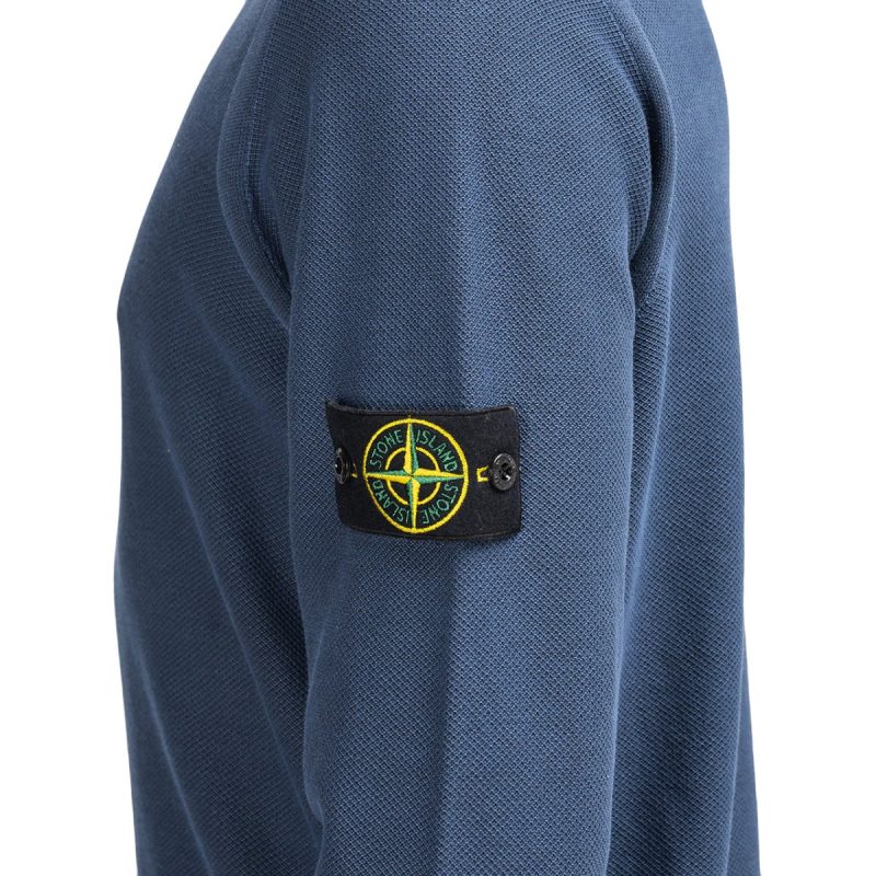 stone island pigment dye knit pullover navy 399163