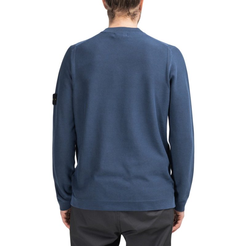 stone island pigment dye knit pullover navy 478144