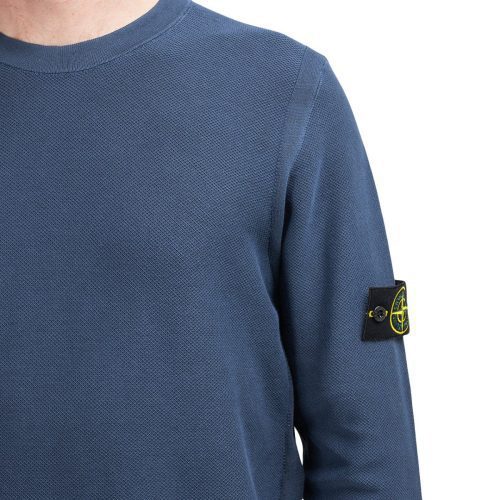 stone island pigment dye knit pullover navy 521270