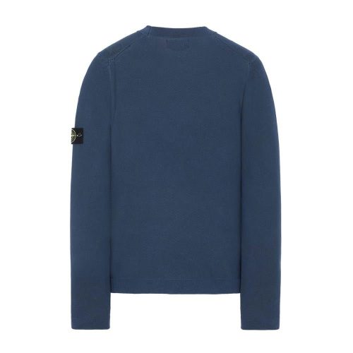 stone island pigment dye knit pullover navy 825961