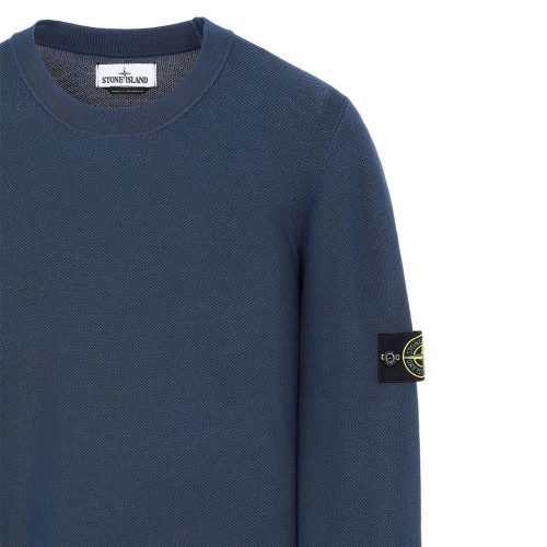 stone island pigment dye knit pullover navy 932156