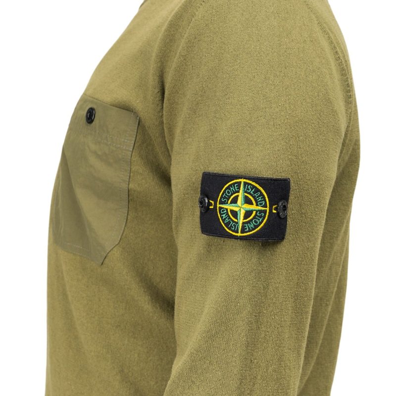 stone island pullover olive 811706