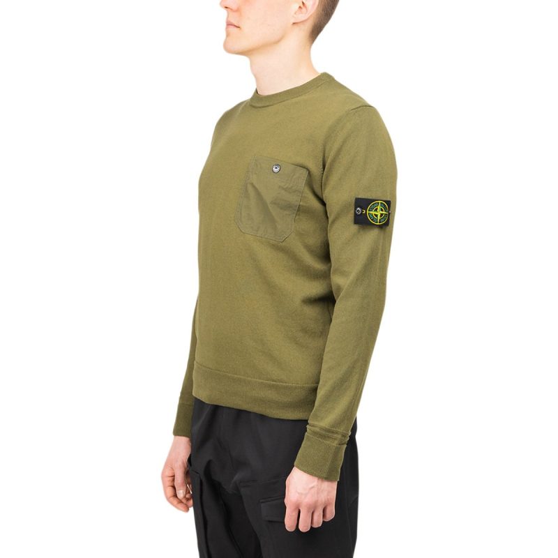 stone island pullover olive 981815