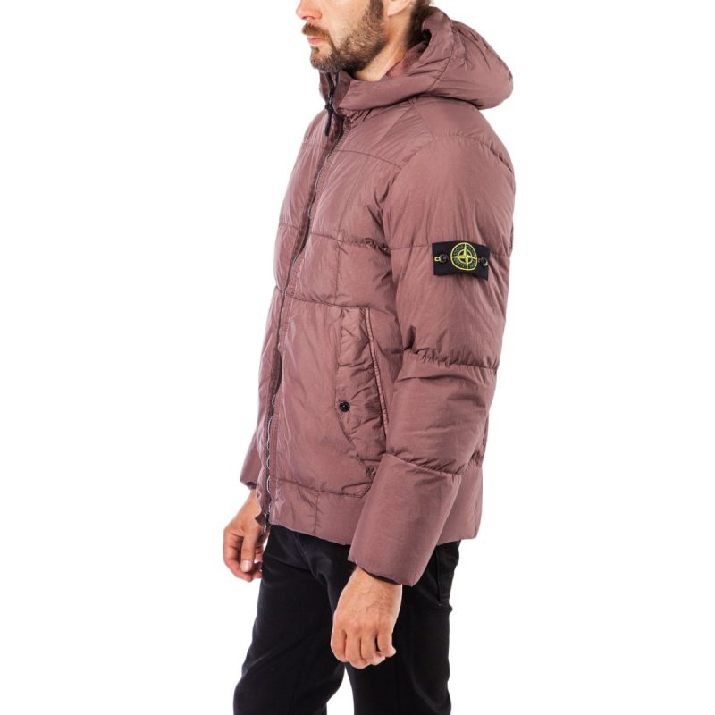 stone island quilted jacket dunkelrosa 421179