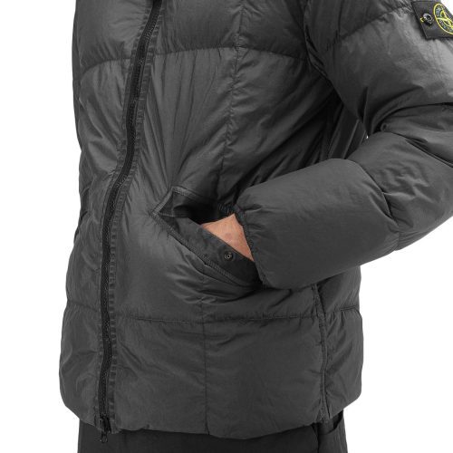 stone island real down jacket grau 154587