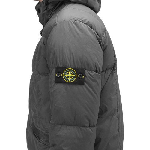 stone island real down jacket grau 269365