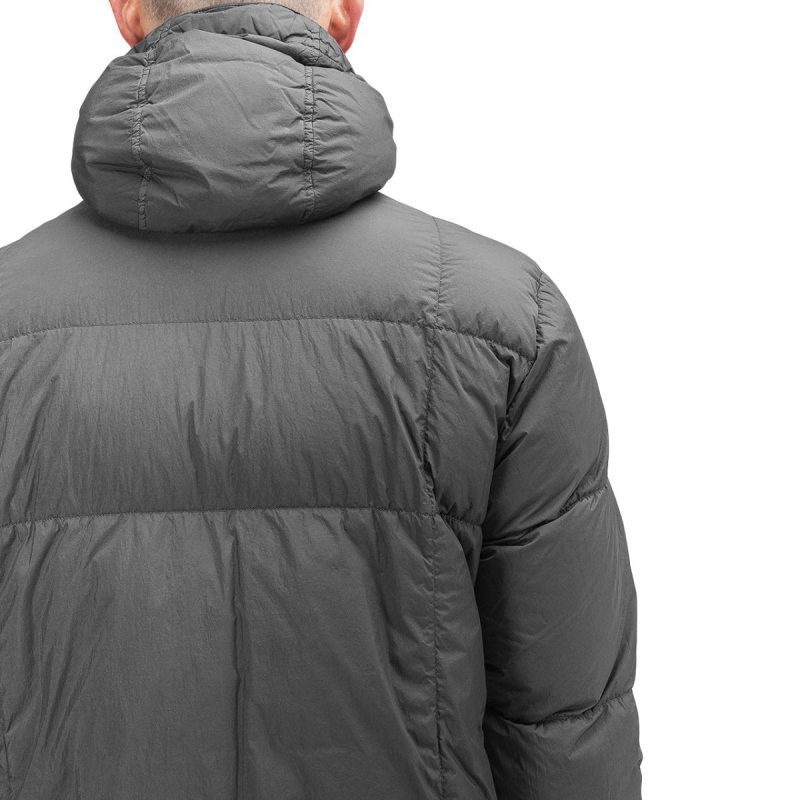 stone island real down jacket grau 804946