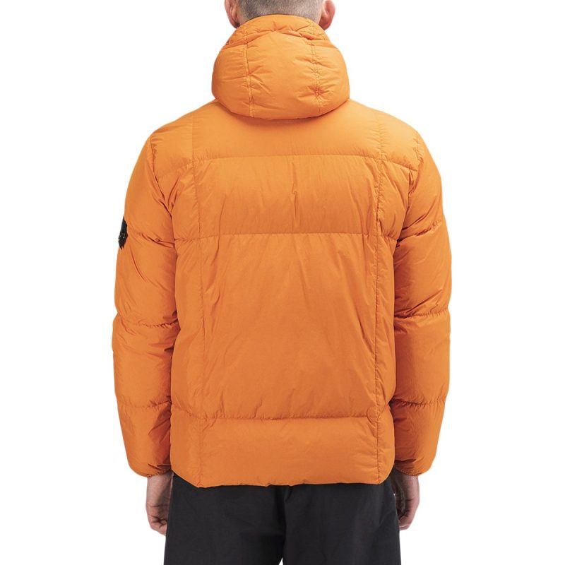 stone island real down jacket orange 713570