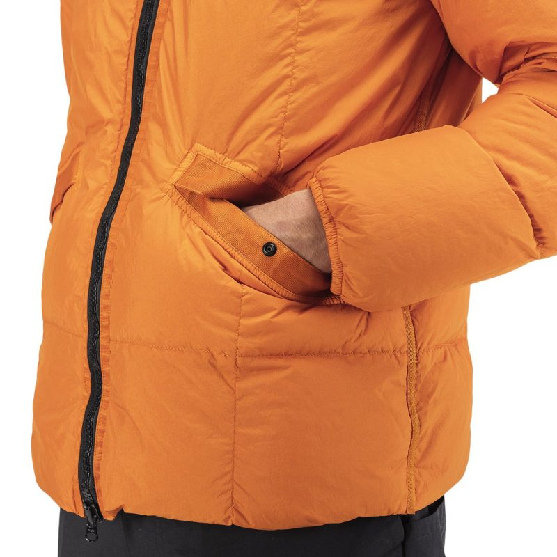 stone island real down jacket orange 778029