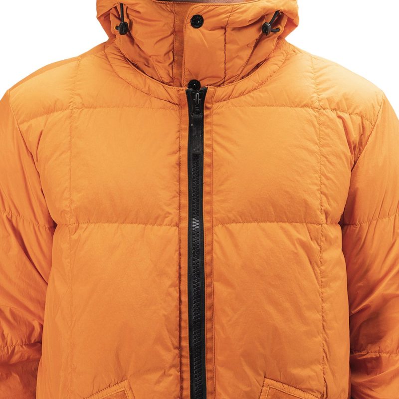 stone island real down jacket orange 989079